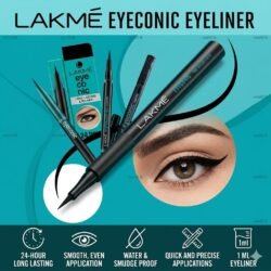 1 (2) Lakme Eyeconic Kajal EYELINER Pencil Featuring a Smudge / Waterproof Leel