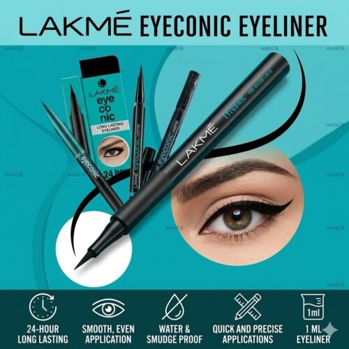 Lakme Eyeconic Kajal EYELINER Pencil Featuring a Smudge / Waterproof Leel