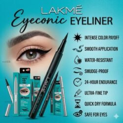 1 (6) Lakme Eyeconic Kajal EYELINER Pencil Featuring a Smudge / Waterproof Leel