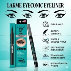1 (7) Lakme Eyeconic Kajal EYELINER Pencil Featuring a Smudge / Waterproof Leel