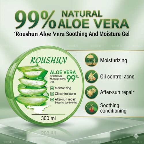 300 ml Roushun NATURAL 99% Aloe Vera Soothing and Moisture Gel Rasg